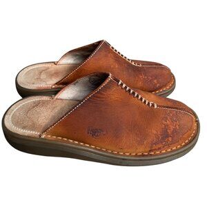 Dr Martens 8A63  Women's Size 5 Brown Leather Slip On Mules Loafers Shoes